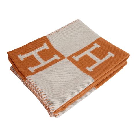 hermes avalon pillow orange|Hermes wool blanket.